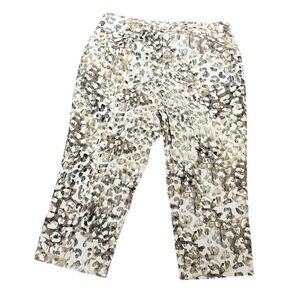 Chico’s Women’s Leopard Print Pull On Pants, Chico’s Size 2, US Size 12/L